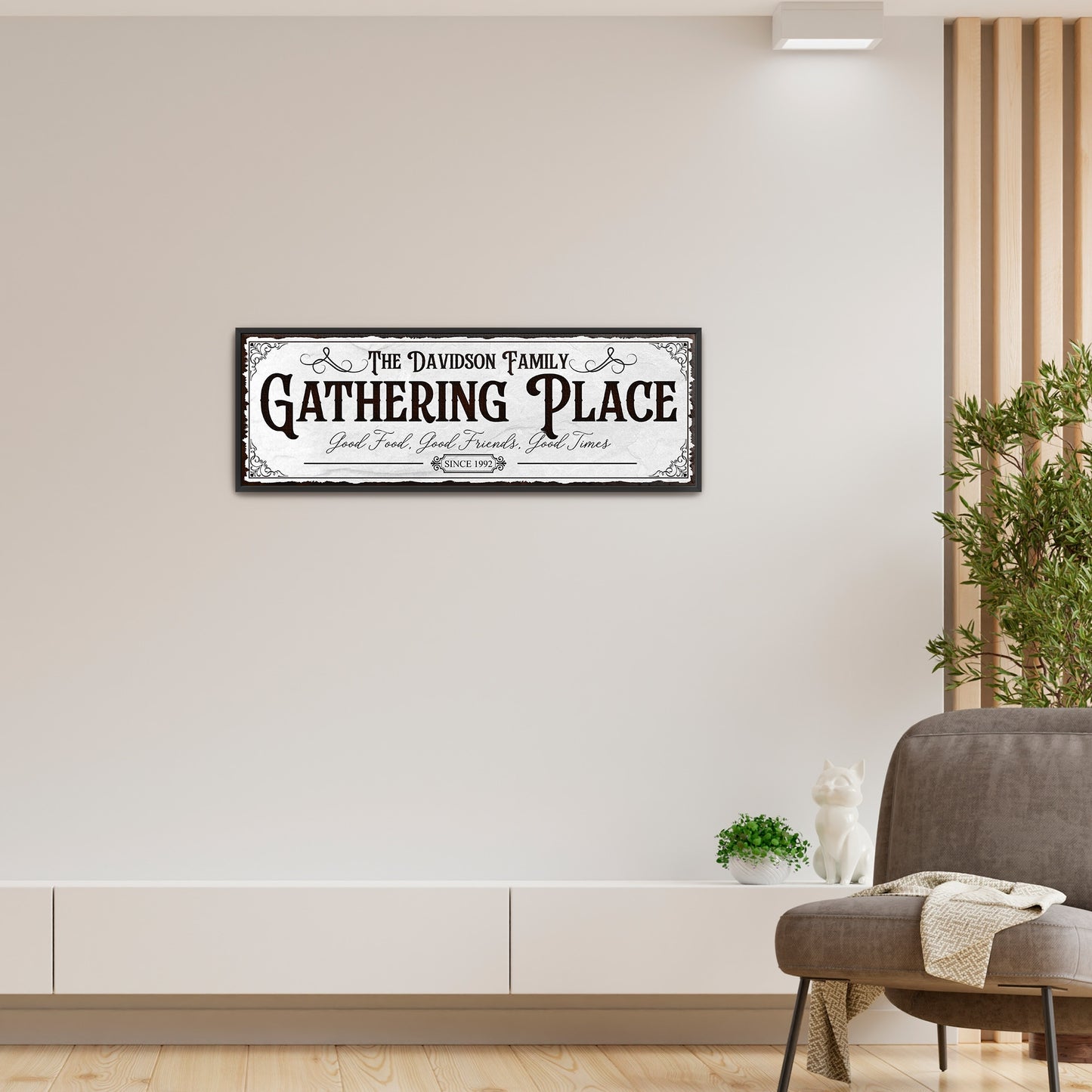 Personalized Living Room Canvas - Gathering Place Canvas - Personalized Home Decor