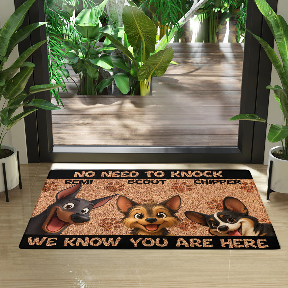 Personalized No Need to Knock Doormat