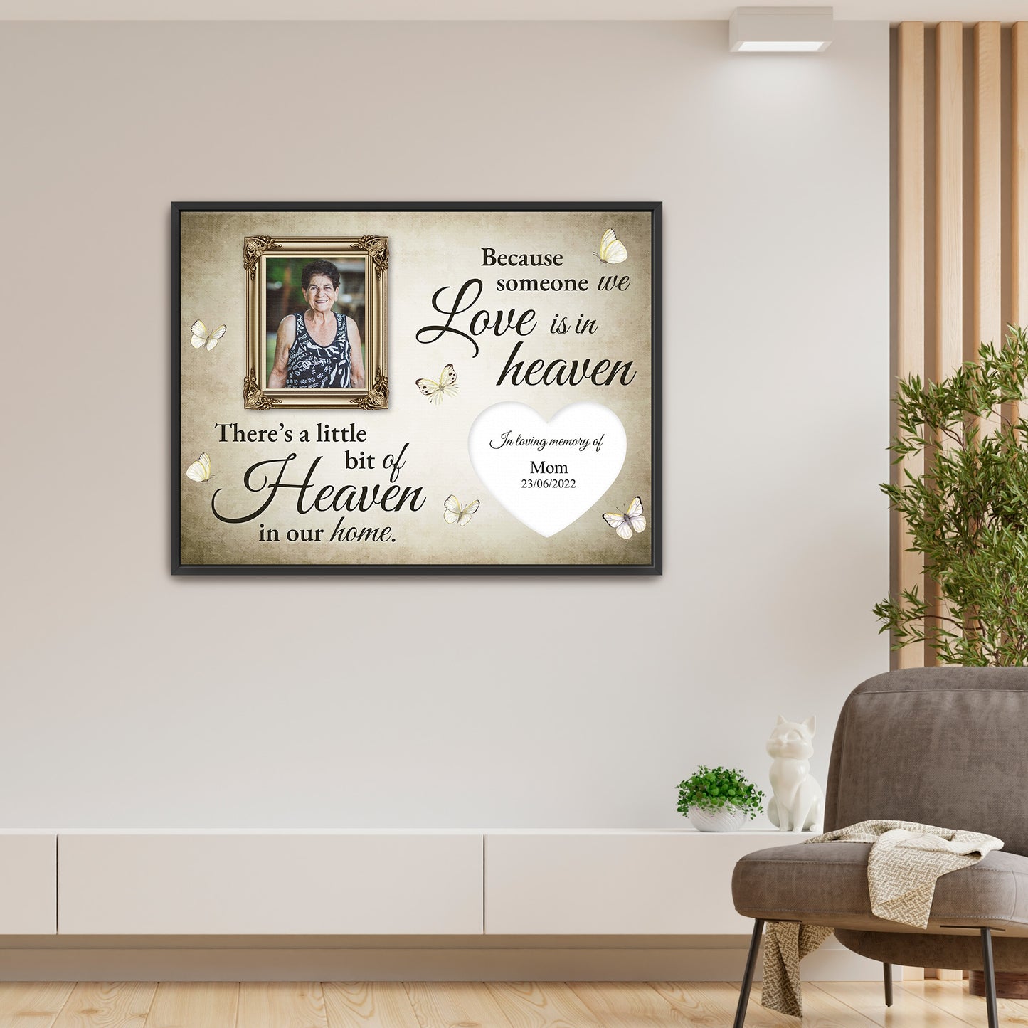 Heaven Memorial Canvas - Upload Photo - LoveOnPrints Memorial Canvas - Personalized Memorial Canvas