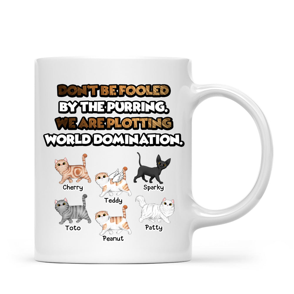 Personalized Funny Cats Mug - Up to 8 Cats - Gift for Cat Parent