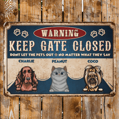 Personalized Metal Sign - Entrance Decoration - Pets Metal Sign