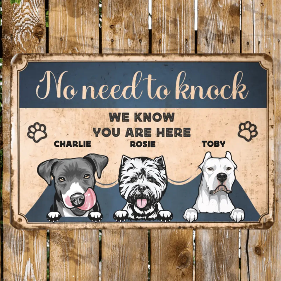 Personalized Metal Sign - Entrance Decoration - Pets Metal Sign