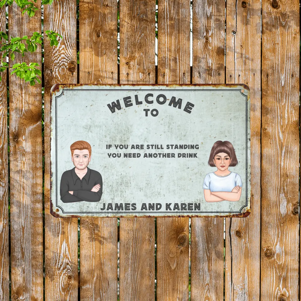 Personalized Metal Sign - Backyard Decoration - People and Pets Metal Sign