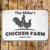 Chicken Coop Decoration - Personalized Hen House Metal Sign - Vintage Black and White Metal Sign