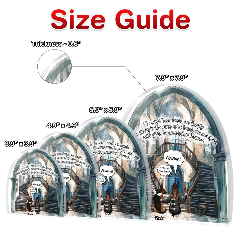 Personalisierte Zauberer-Acryltafel - Zauberer und Haustiere