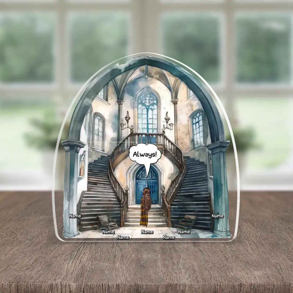 Personalized Wizard Acrylic Plaque - Wizard and Pets