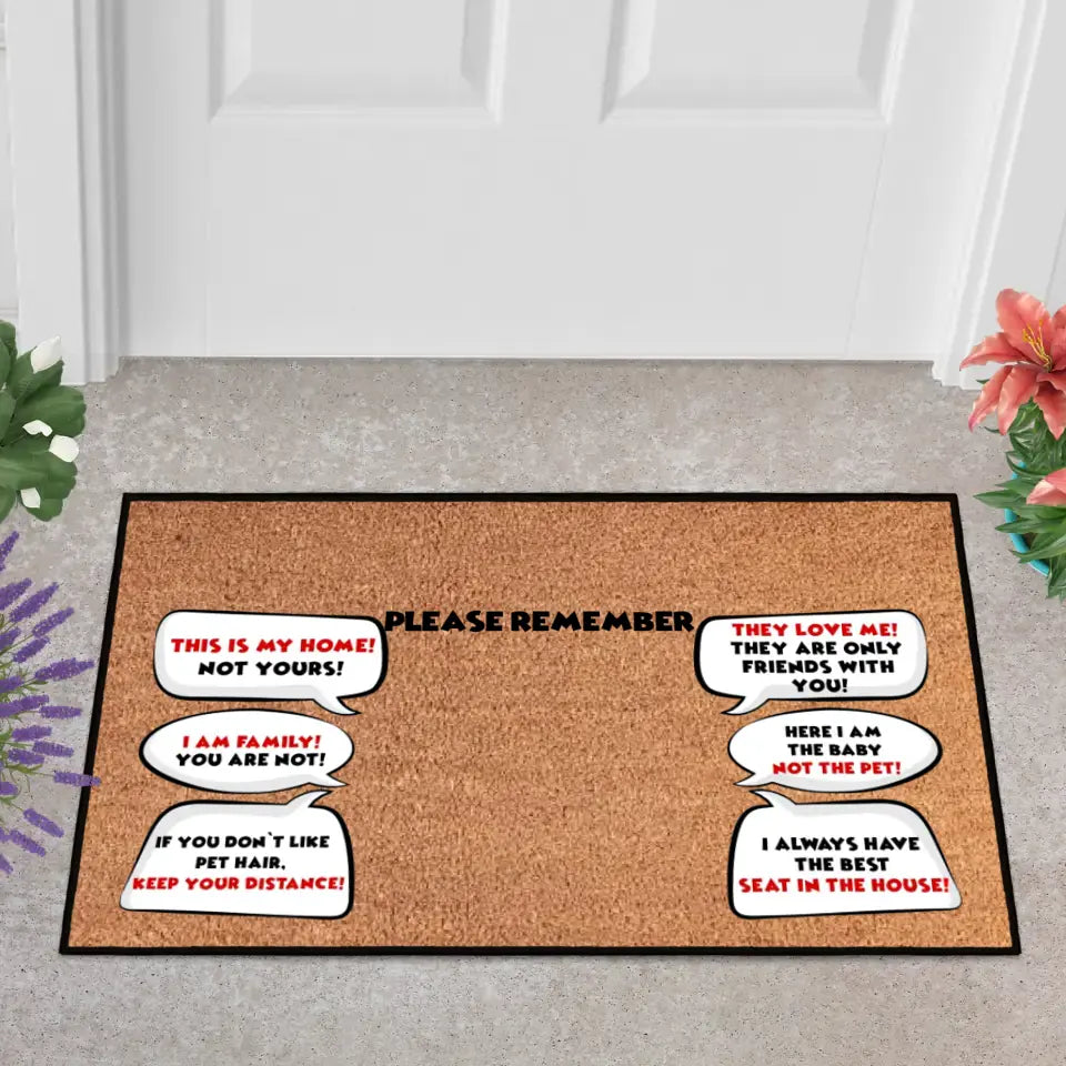 Pitbull Dog v2 Personalized Doormat