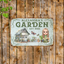 Garden Metal Sign - Personalized Metal Sign for Garden - Backyard Metal Sign