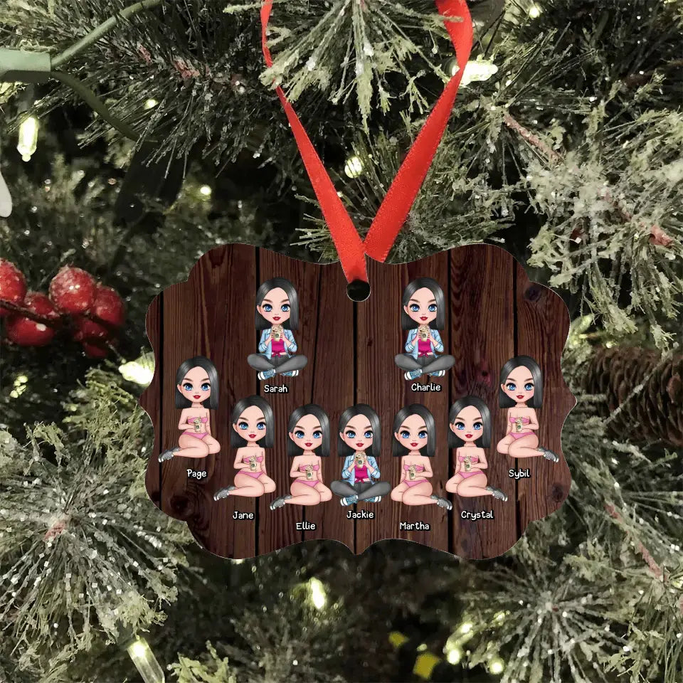 Sisters Ornament - Personalized Christmas Ornament - Up To 9 Females