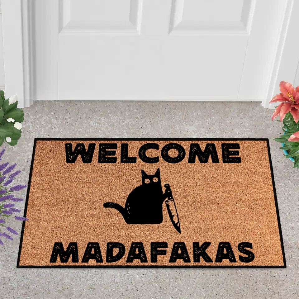 Welcome Madafakas Doormat - Funny Doormat 
- Decorative Mat