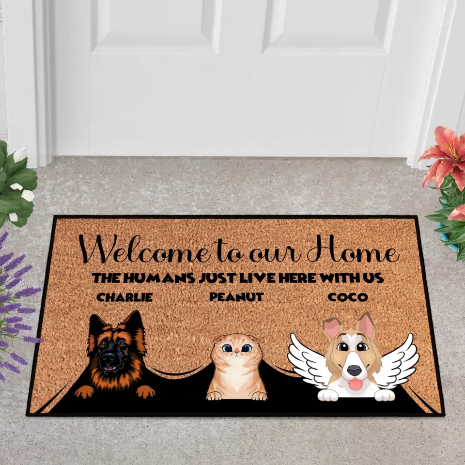 Personalized Dogs Doormat - Up to 6 Pets - Decorative Mat - Custom Doormat