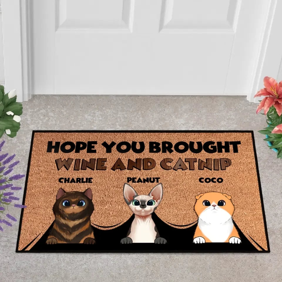 Personalized Cats Doormat - Up to 6 Pets - Decorative Mat - Custom Doormat