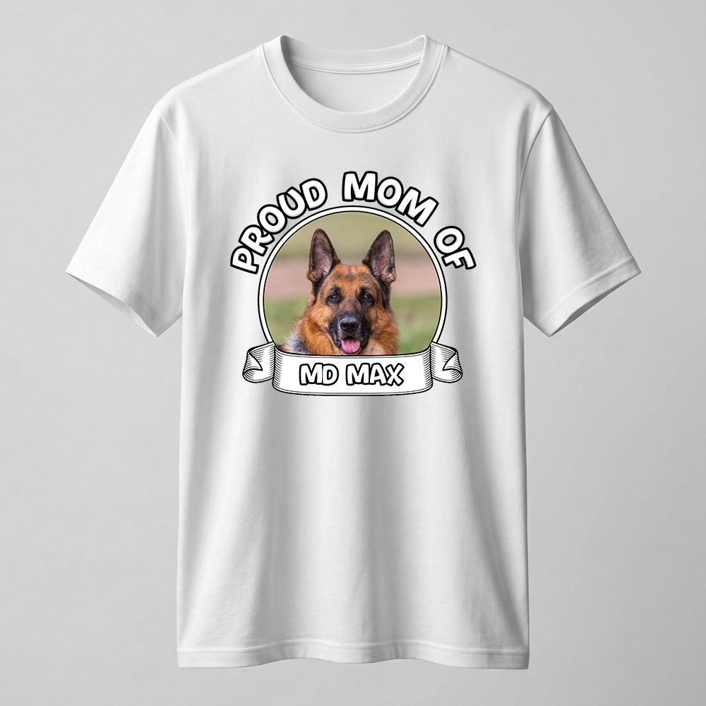 Personalized Proud Dog Mom T-shirt
