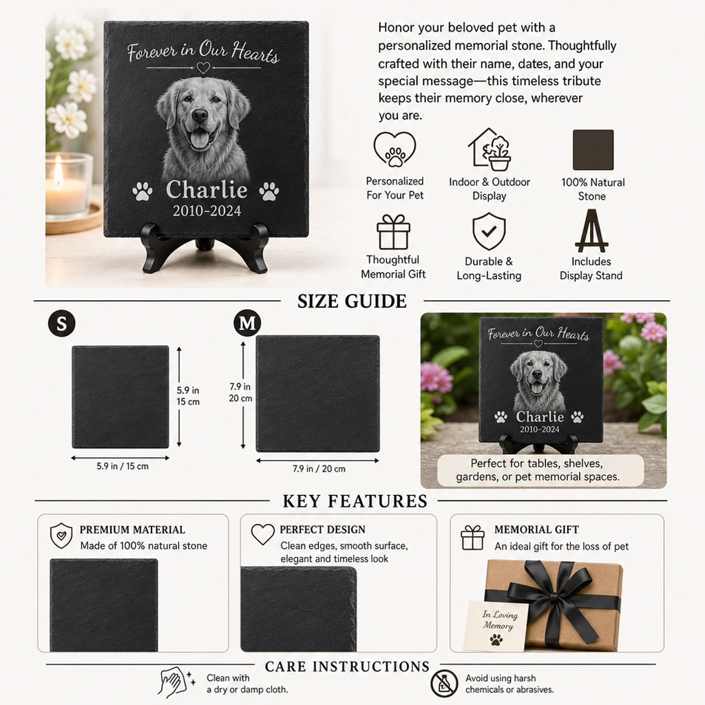 Personalized Pet Memorial Slate Stone