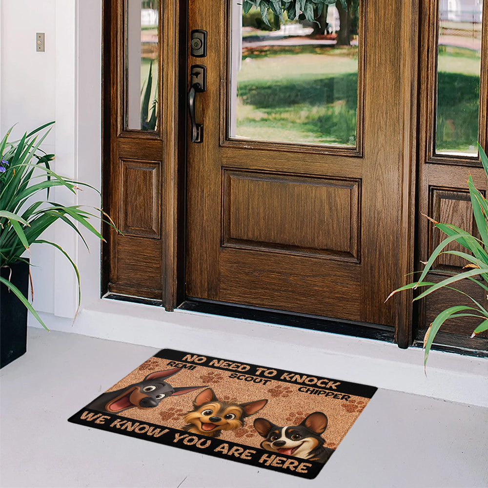 Personalized No Need to Knock Doormat