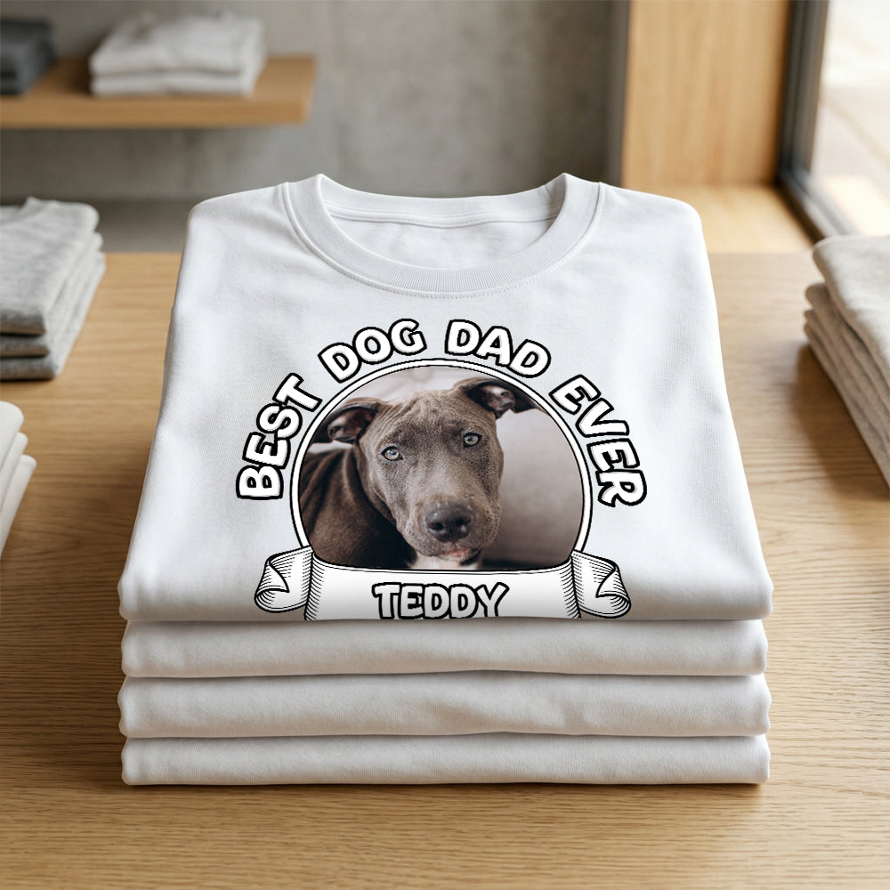 Personalized Dog Headshot Photograph T-Shirt