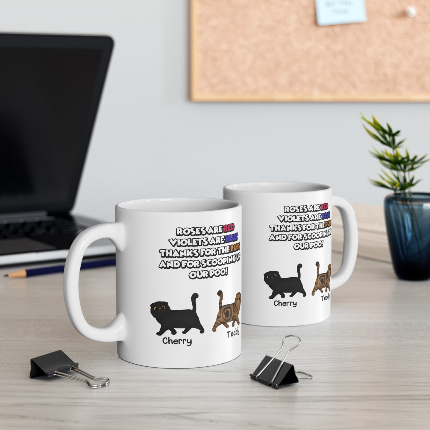 Personalized Funny Cats Mug - Up to 8 Cats - Gift for Cat Parent