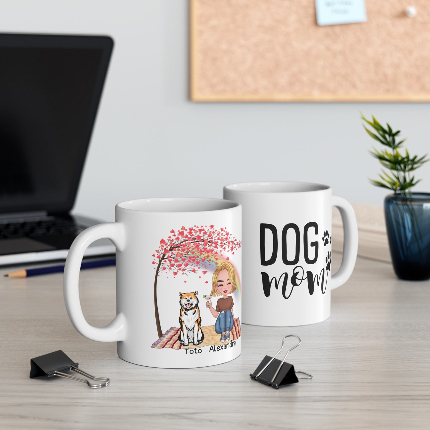 Dog Mom Mug - Personalized Dog Mug Up To 4 Dogs - Best Friends