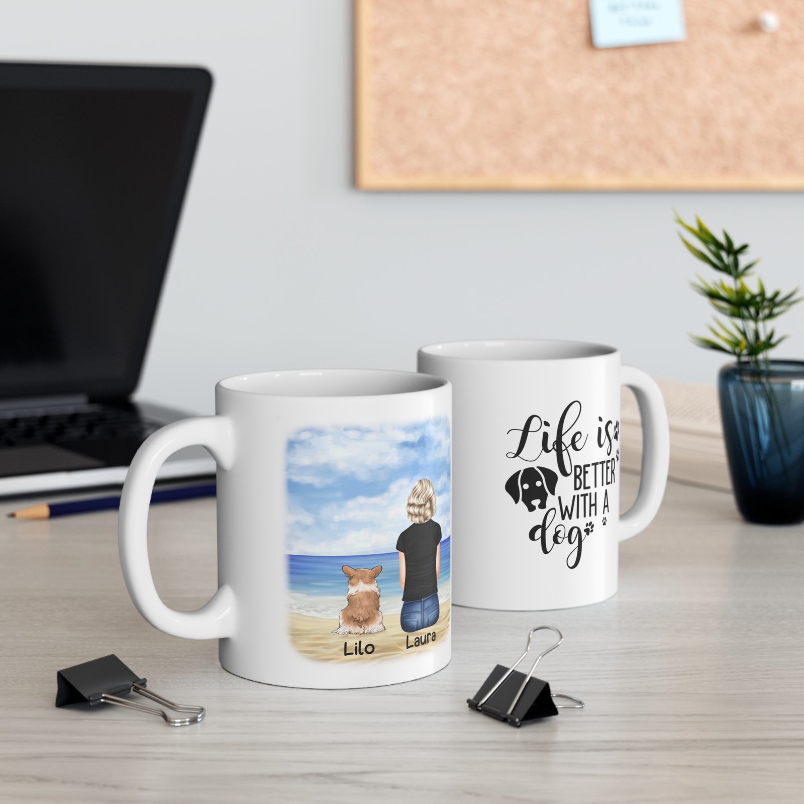 Tasse « Chien Maman » - Tasse personnalisée « Chien Maman » 
