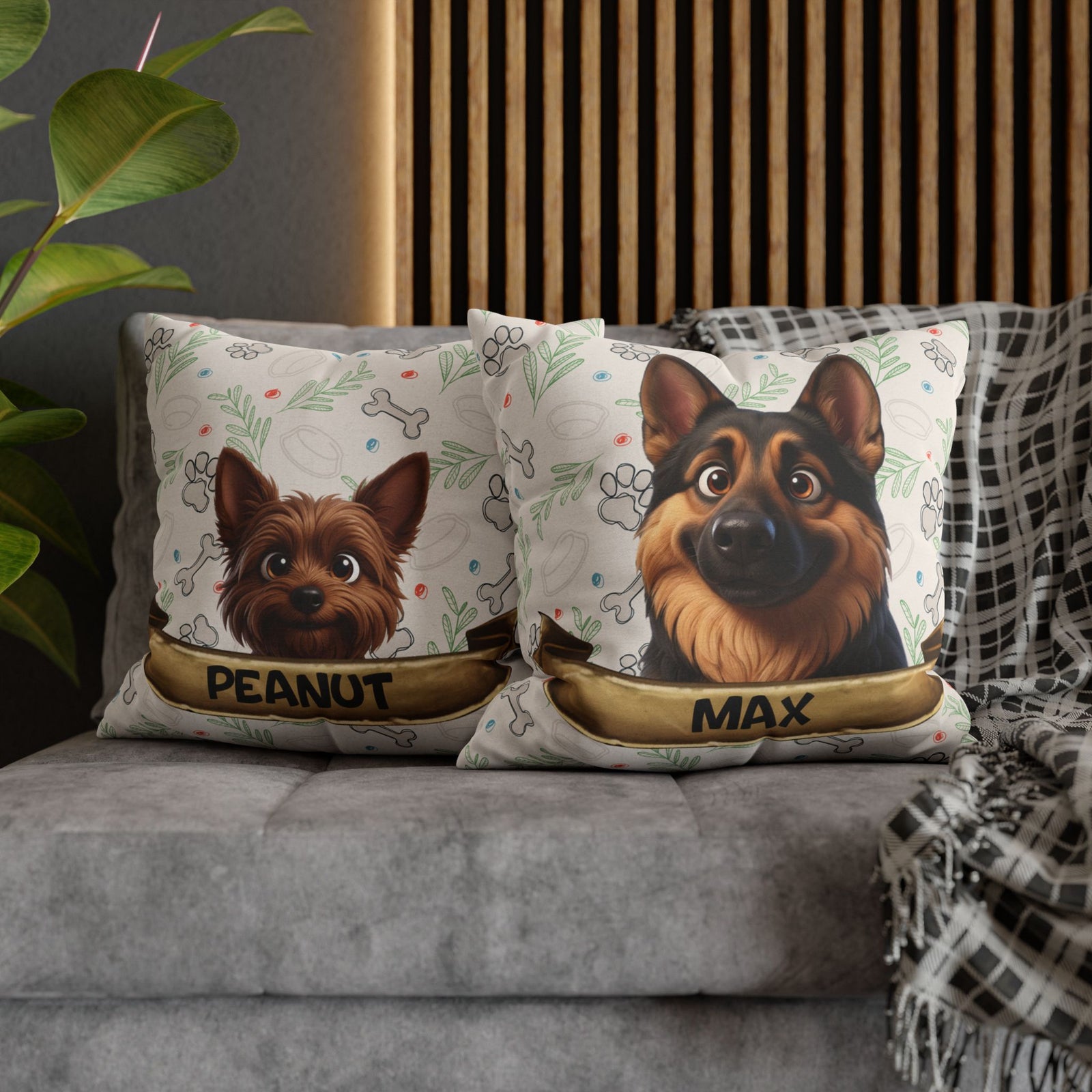 Taie d'oreiller personnalisée pour animaux de compagnie - Taie d'oreiller pour chat/chien - Cadeau pour propriétaire d'animal 