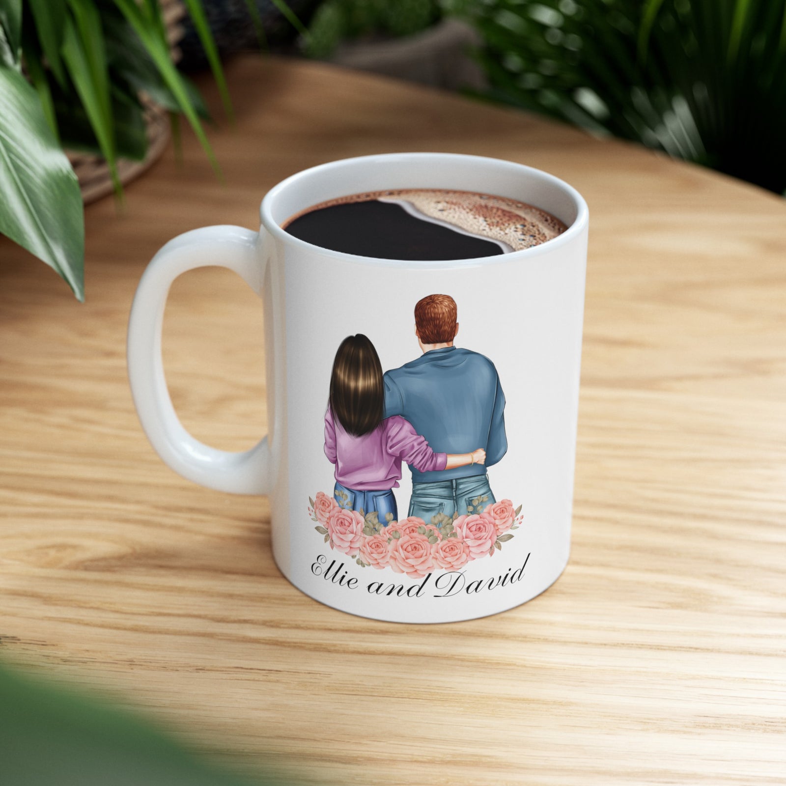 Tasse personnalisée pour couple avec emplacement - Cadeau pour lui/elle - Notre premier rendez-vous 
