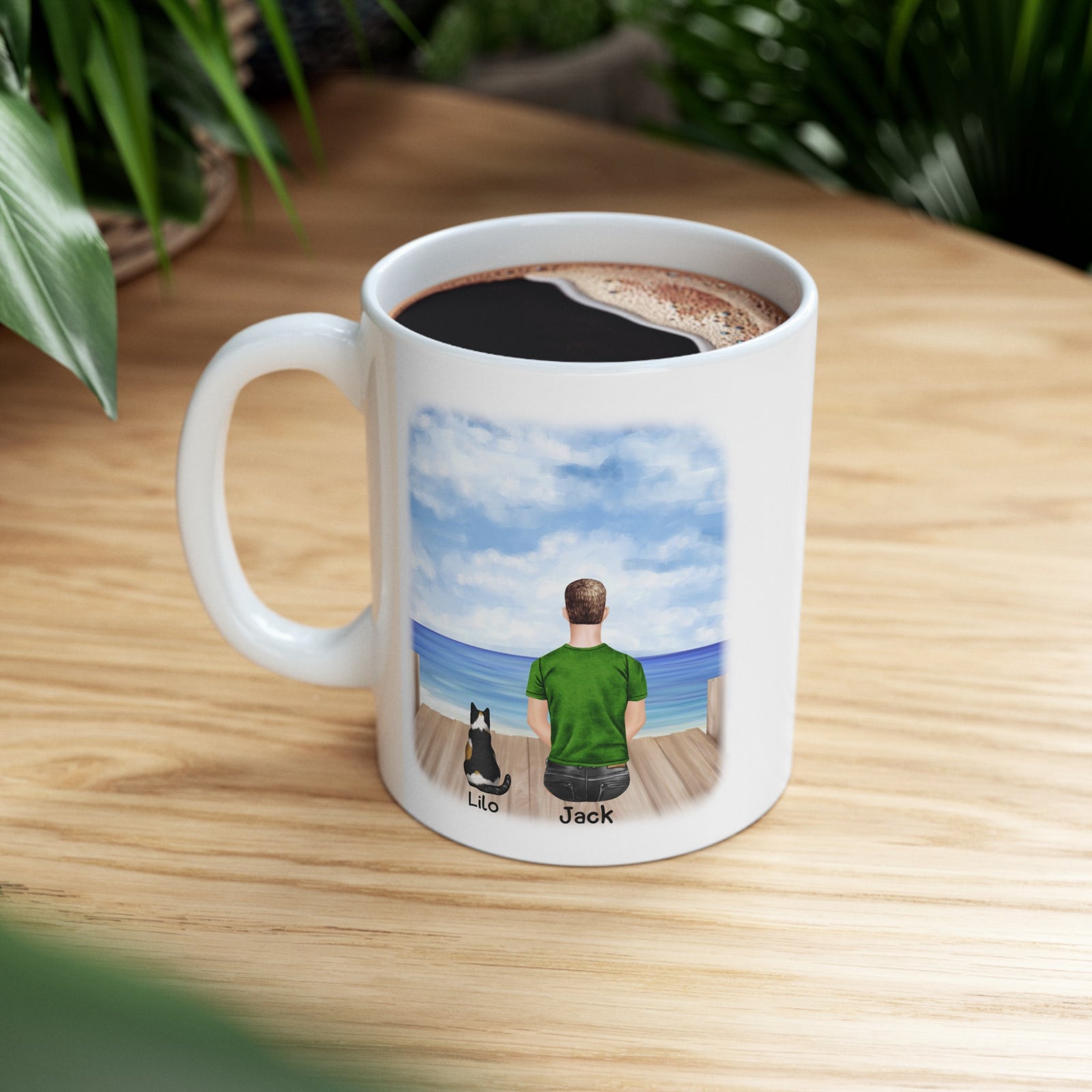 Katzen-Papa-Tasse - Personalisierte Katzen-Papa-Tasse 