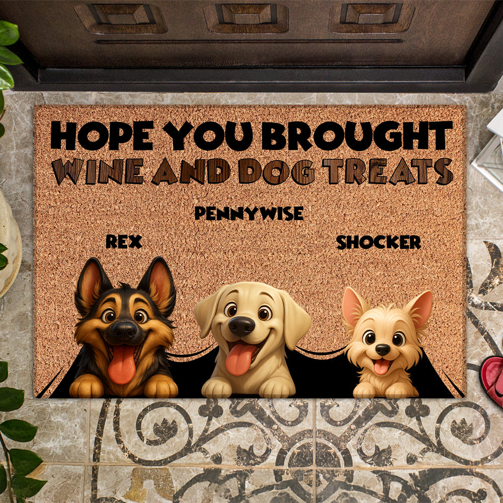 Personalized Dogs Doormat - Up to 6 Pets - Decorative Mat - Custom Doormat