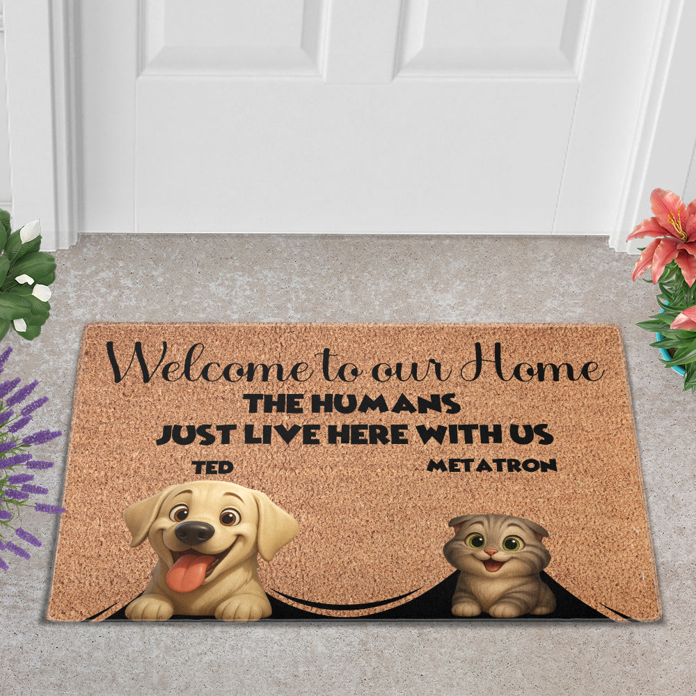 Personalized Dogs Doormat - Up to 6 Pets - Decorative Mat - Custom Doormat