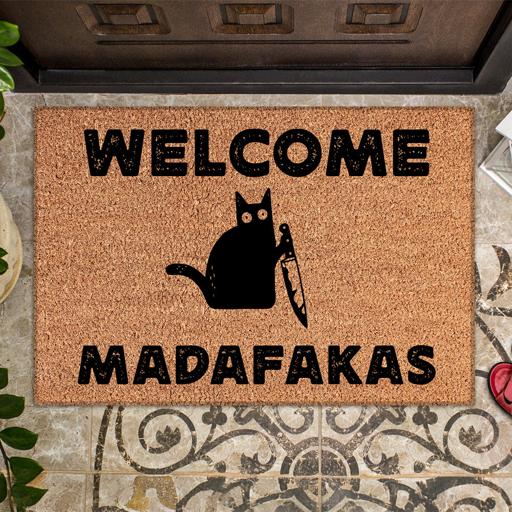 Paillasson Bienvenue Madafakas - Paillasson amusant
 - Tapis décoratif 