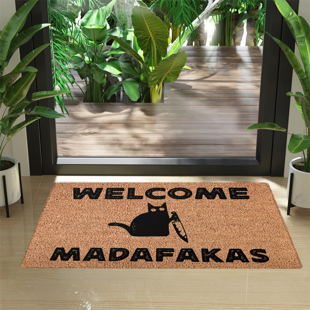 Paillasson Bienvenue Madafakas - Paillasson amusant
 - Tapis décoratif 