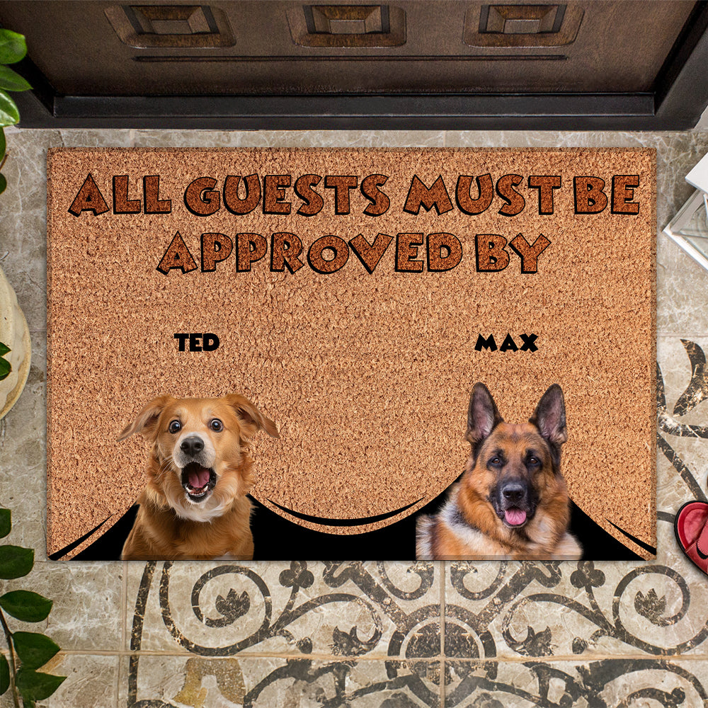 Personalized Pets Doormat - Up to 6 Pets 
- Decorative Mat - Upload Photo - All guests must be approved by
