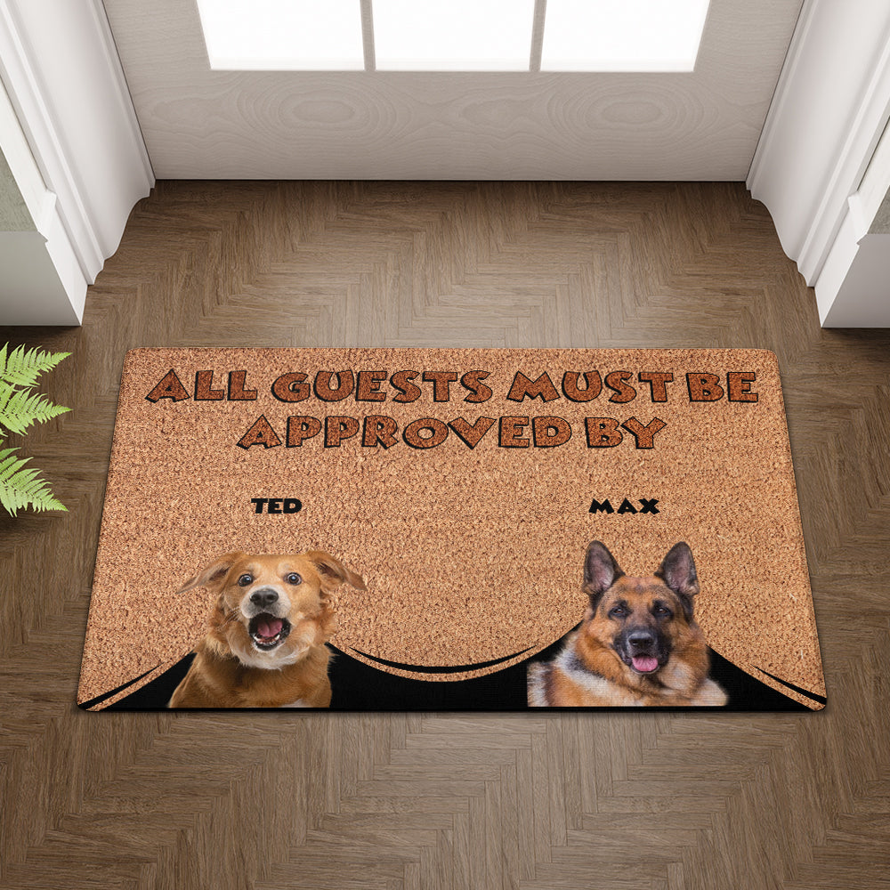 Personalized Pets Doormat - Up to 6 Pets 
- Decorative Mat - Upload Photo - All guests must be approved by