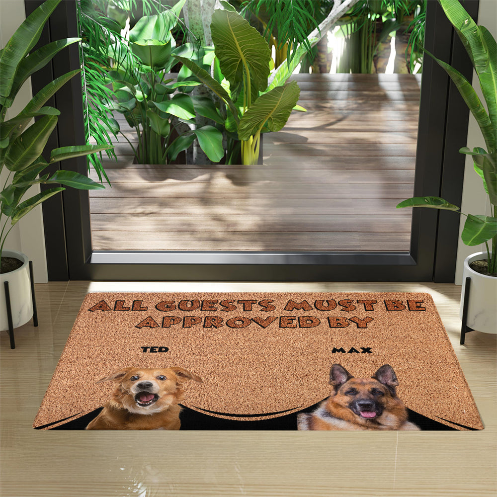 Personalized Pets Doormat - Up to 6 Pets 
- Decorative Mat - Upload Photo - All guests must be approved by