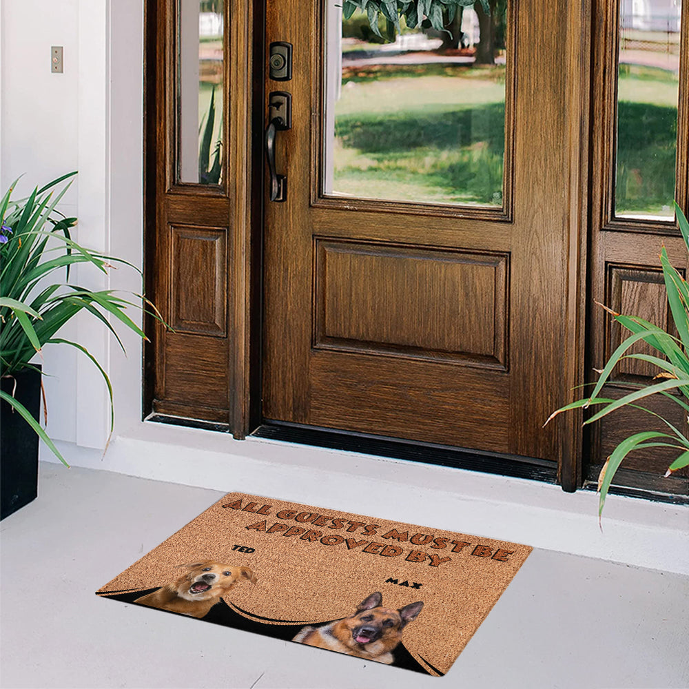 Personalized Pets Doormat - Up to 6 Pets 
- Decorative Mat - Upload Photo - All guests must be approved by