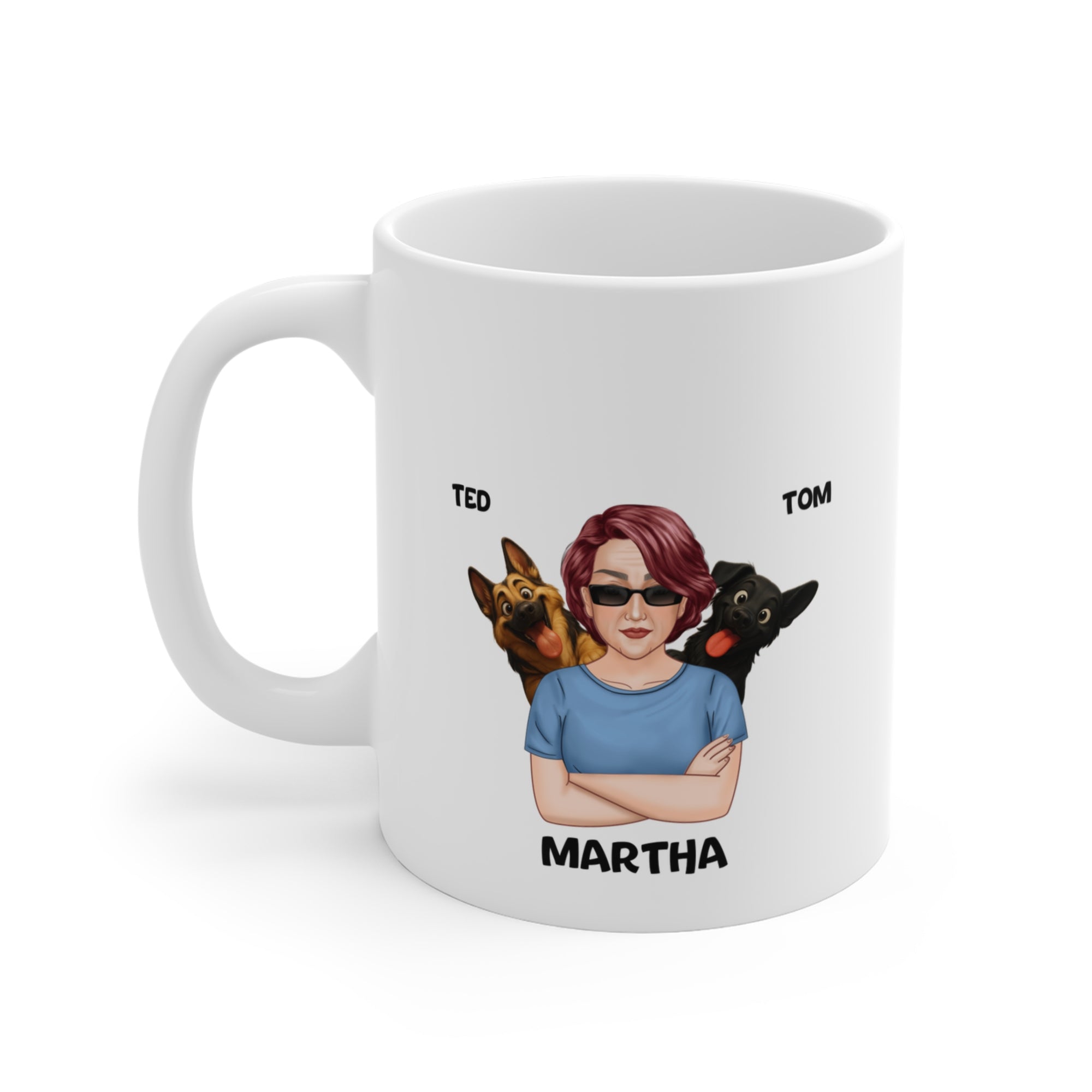 Dog Mom Mug - Personalized Dog Mom Mug with Up To 6 Dogs