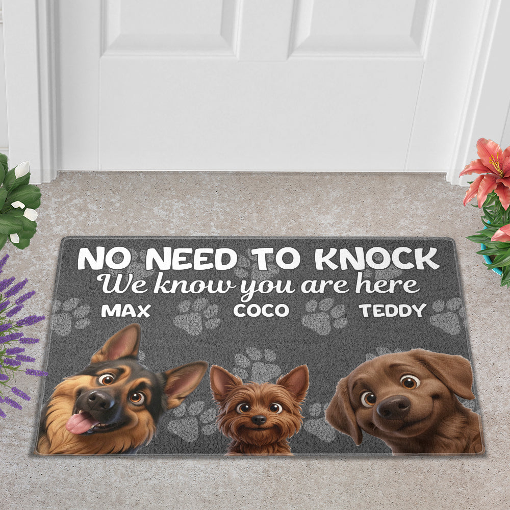 Personalized No Need To Knock Doormat