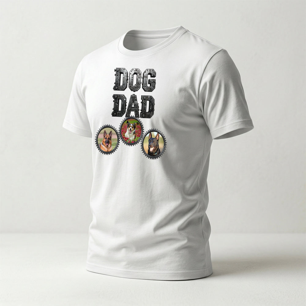 Personalized Dogs Front View Graphic Print Gears T-Shirt