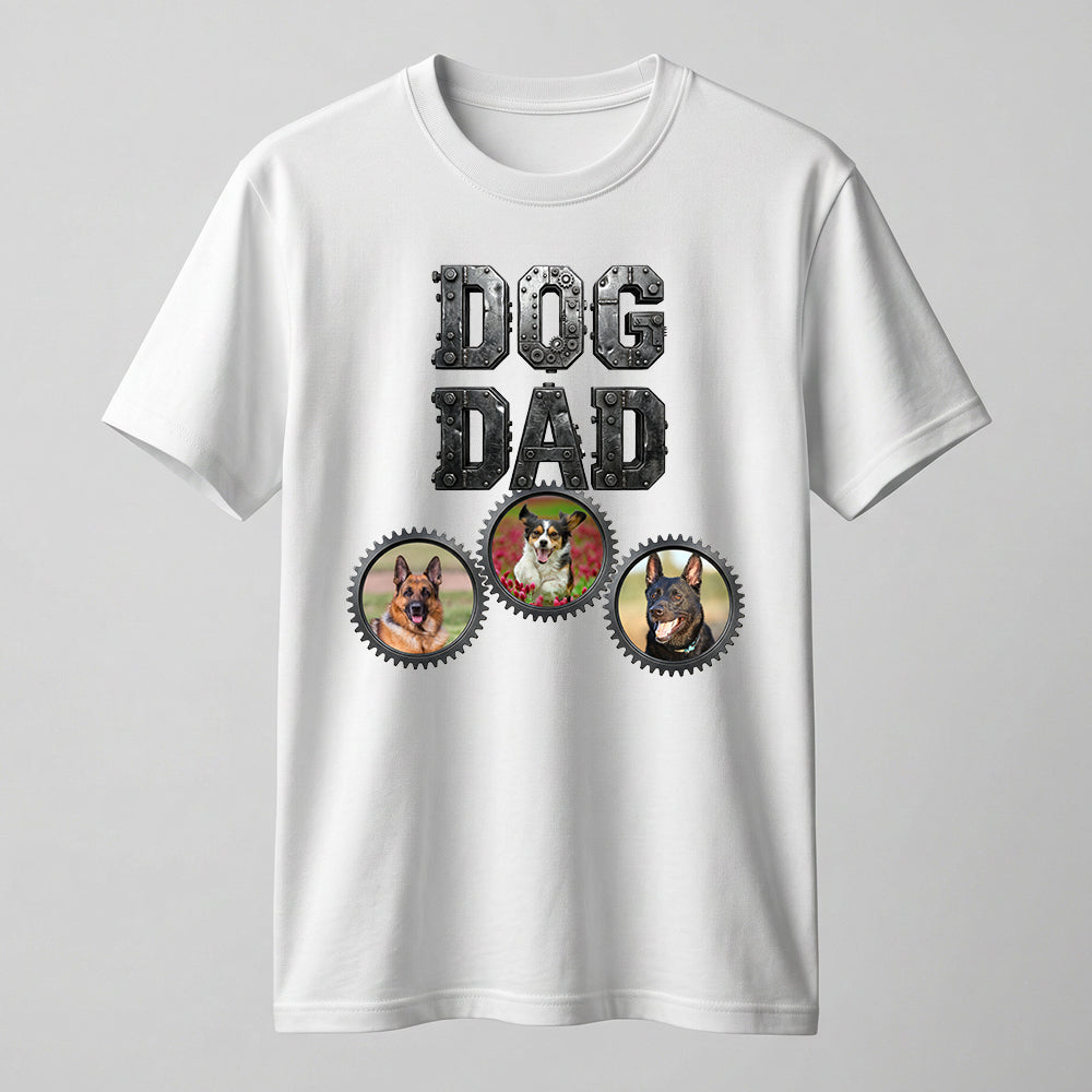 Personalized Dogs Front View Graphic Print Gears T-Shirt