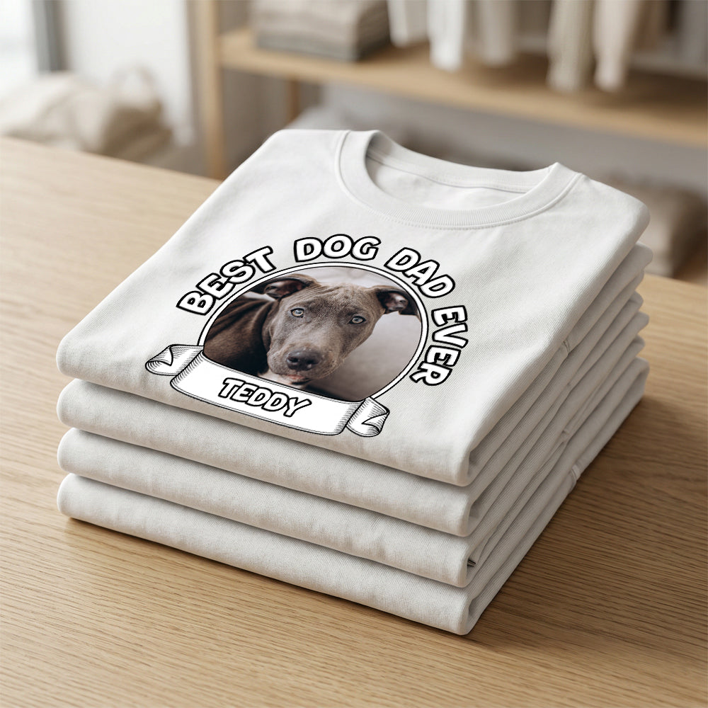 Personalized Dog Headshot Photograph T-Shirt