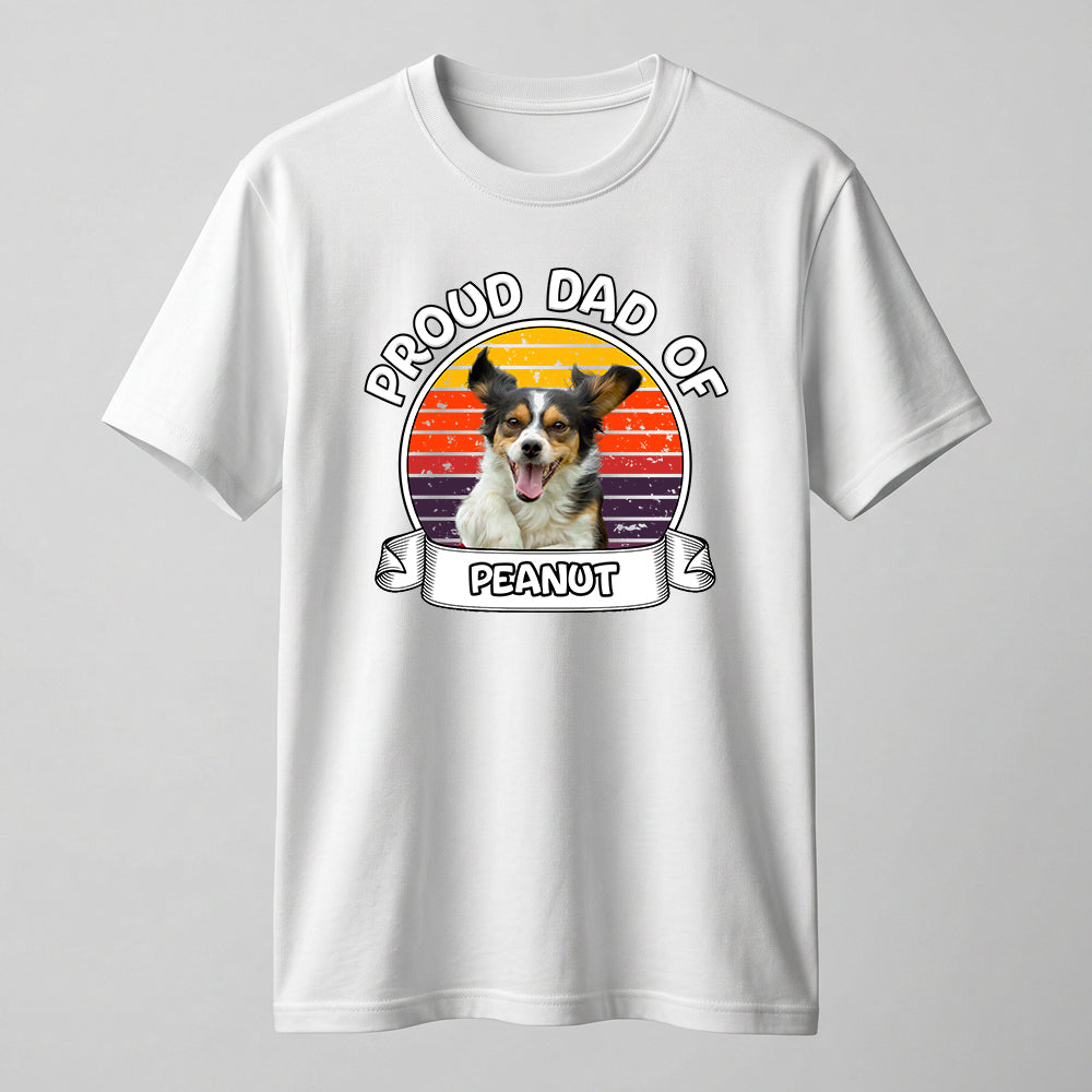 Personalized Dog Portrait Graphic Print Banner T-Shirt