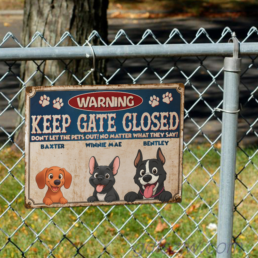 Personalized Metal Sign - Entrance Decoration - Pets Metal Sign - Up to 6 Pets