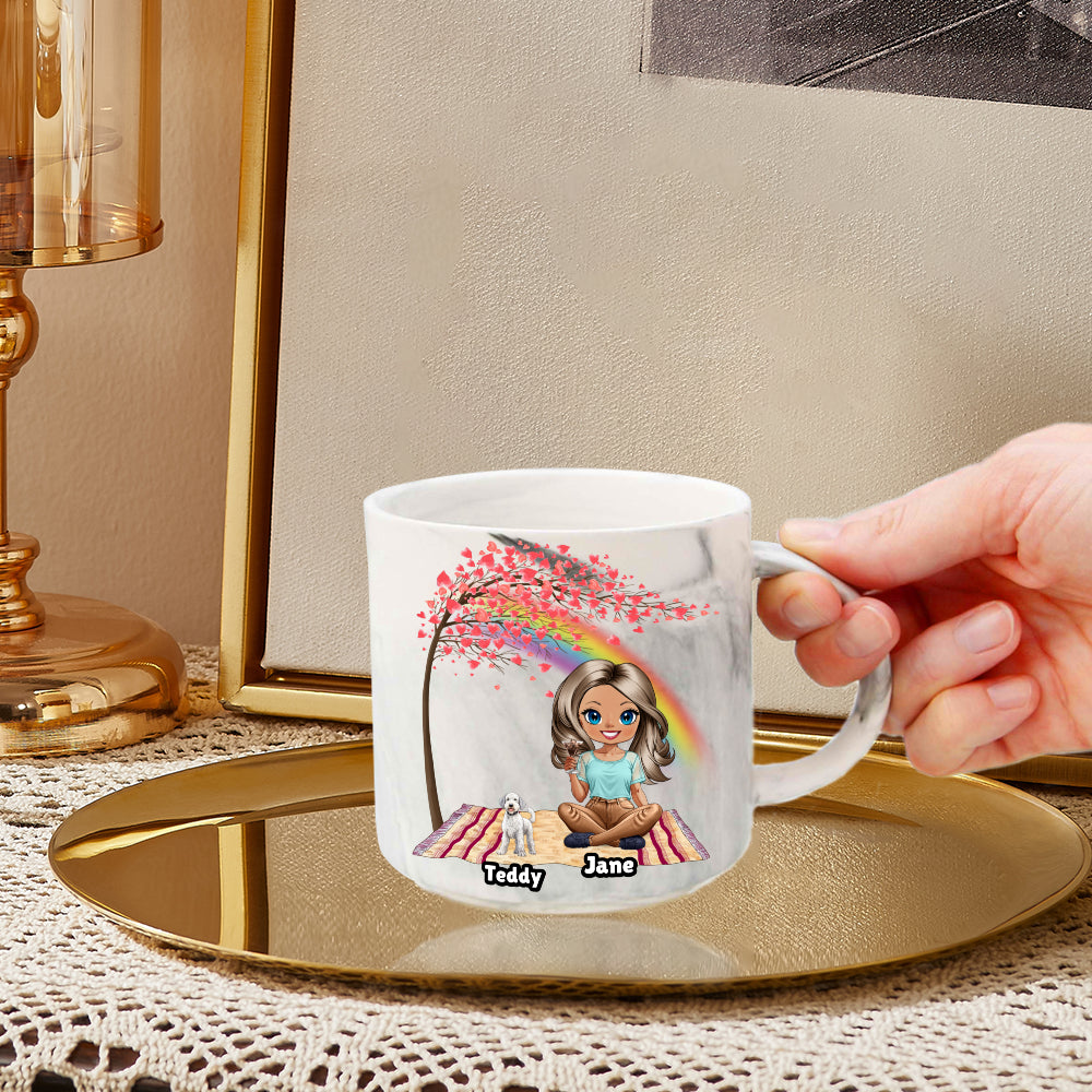 Pet Mom Marble Mug - Up to 4 Pets - Personalized Mug