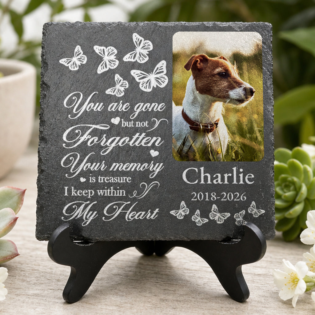 Personalized Slate Photo Memorial Stone