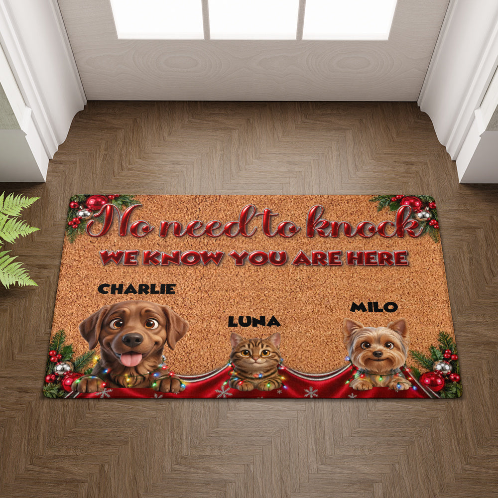 Personalized Pet Doormat – Christmas Lights and Baubles – Foto 3