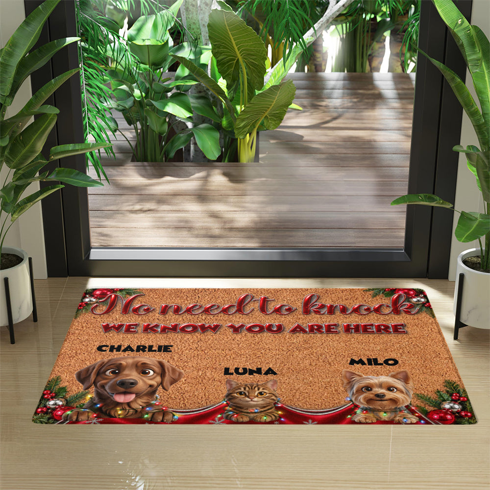 Personalized Pet Doormat – Christmas Lights and Baubles – Foto 4