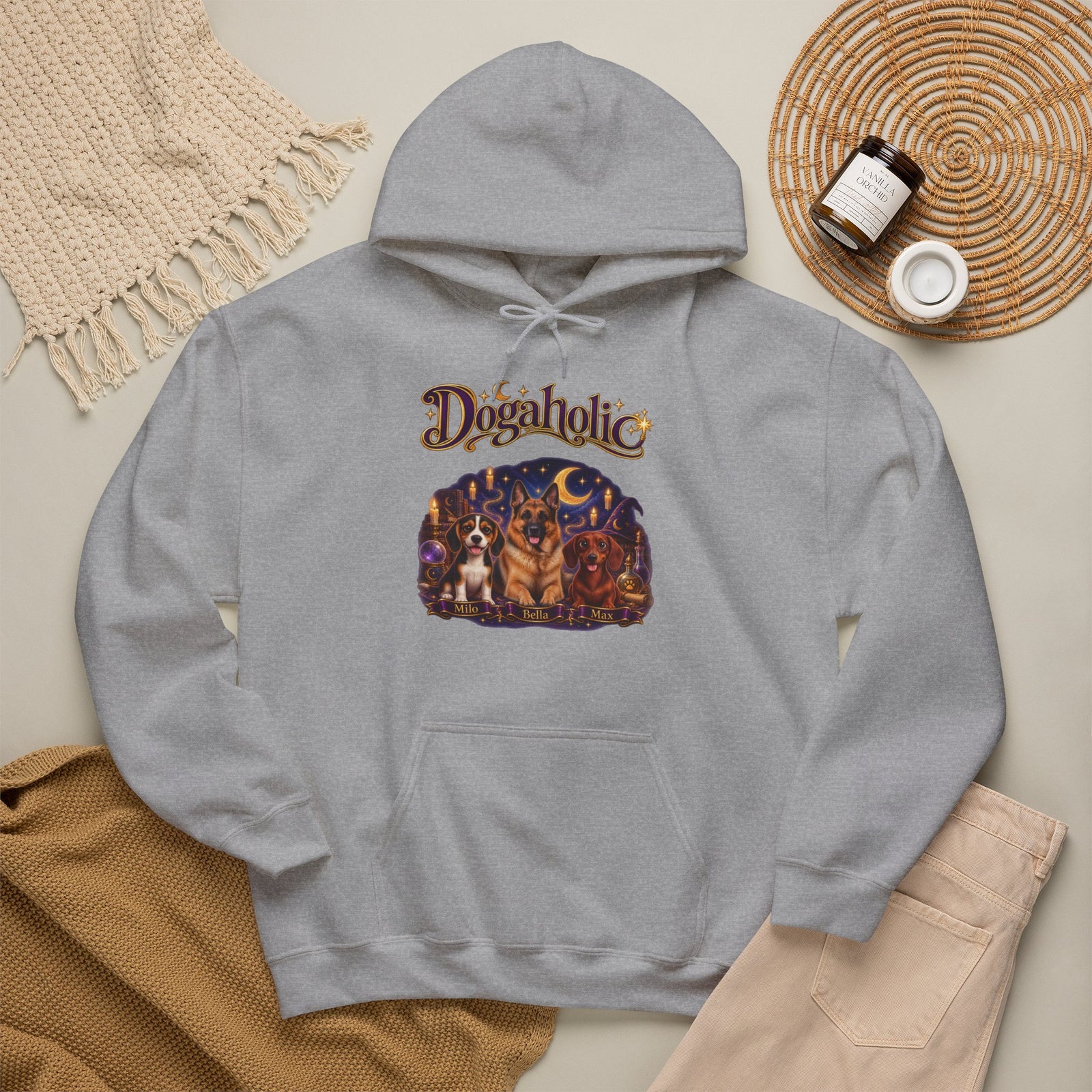 Personalized Dog Hoodie – Dogaholic Wizard Pups – photo 5