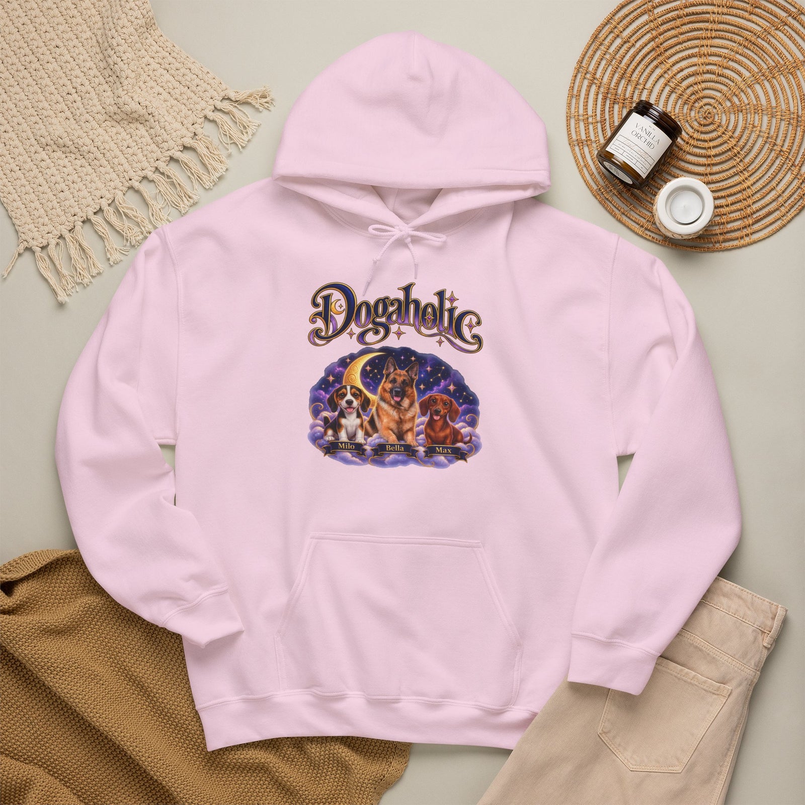 Personalized Dog Hoodie – Dogaholic Celestial Moon – Foto 17
