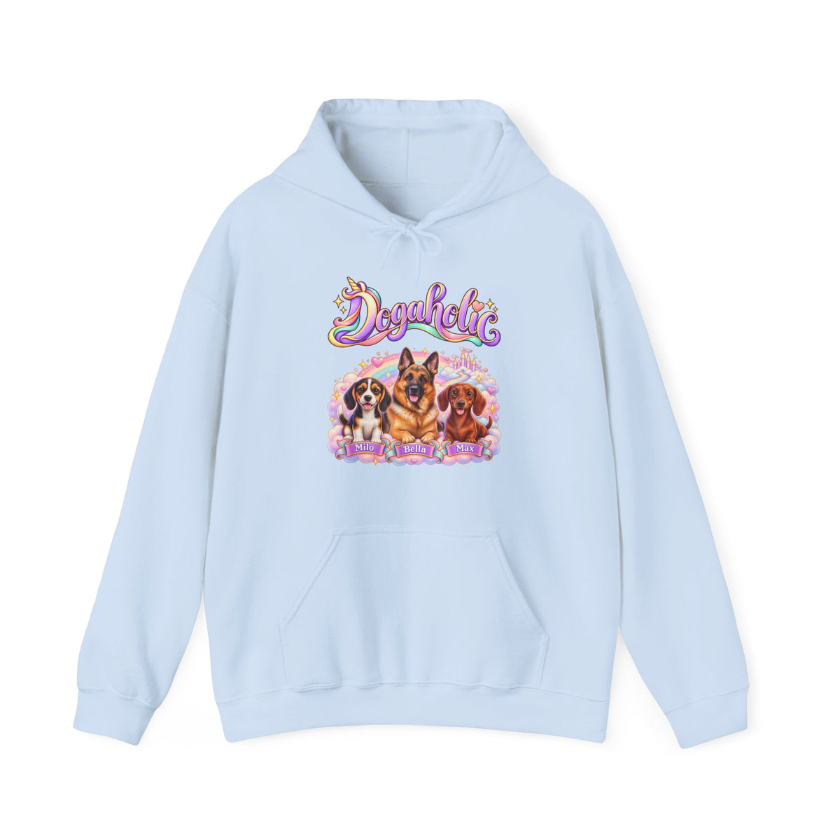 Personalized Dog Hoodie – Dogaholic Pastel Rainbow – photo 19