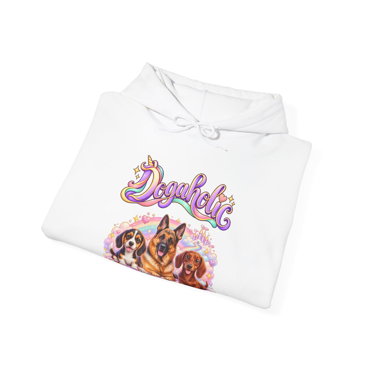 Personalized Dog Hoodie – Dogaholic Pastel Rainbow – photo 9