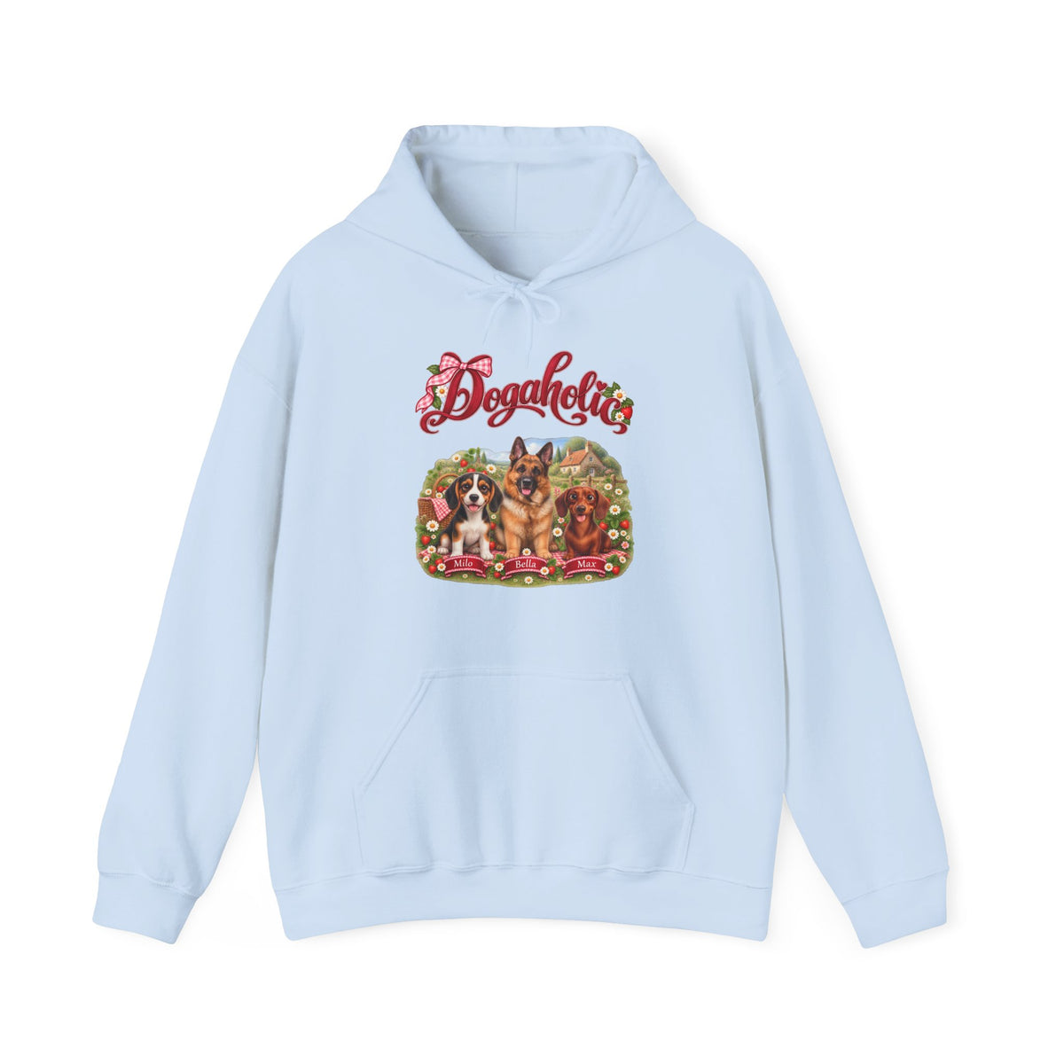 Personalized Dog Hoodie – Dogaholic Strawberry Picnic – photo 19